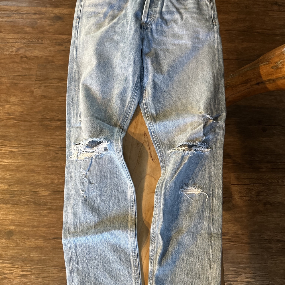 Agolde Men's Relaxed Light Blue Jeans